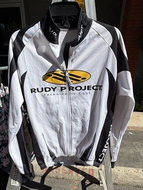 Bike long sleeve zip up RUDY Project size M white black